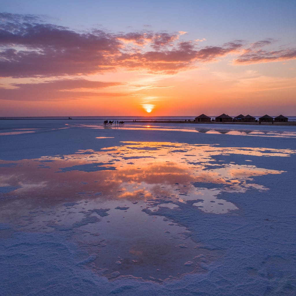 Scenic view of the Road to Heaven Kutch
